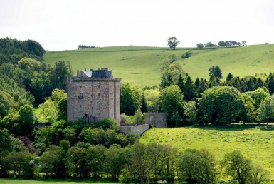 view of borthwick castle from the outside