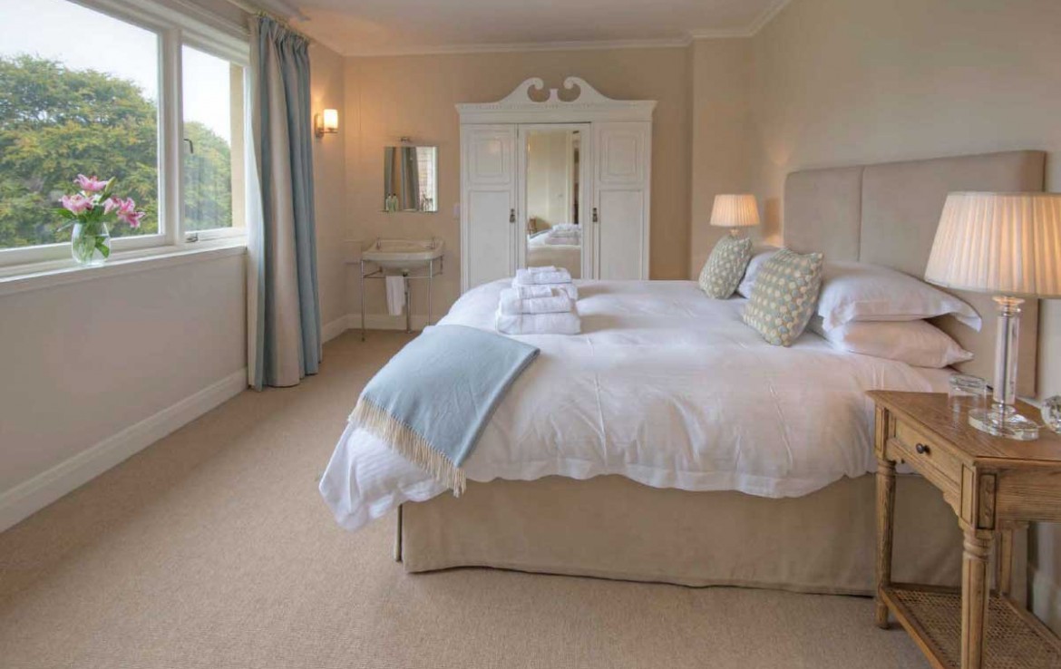 Bedroom in one of the Dunglass Country Estate cottages