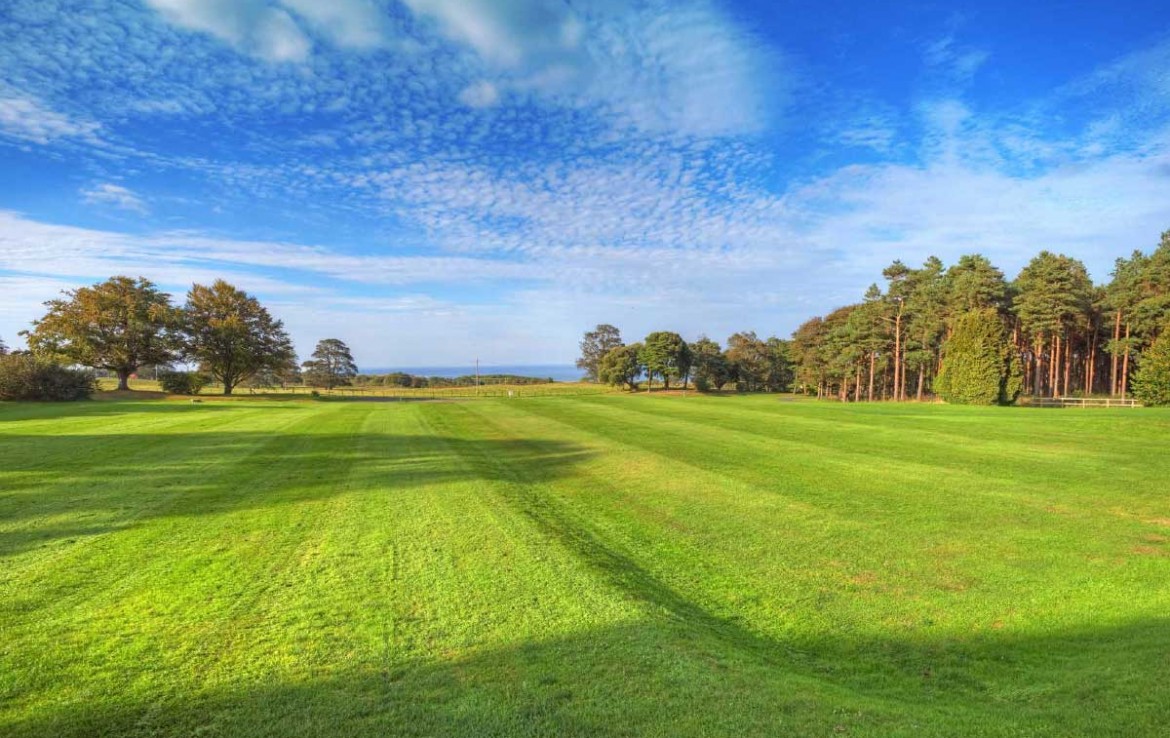 View of the garden landscape from Dunglass Country Estate